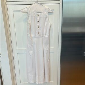 J. Crew White Midi Dress